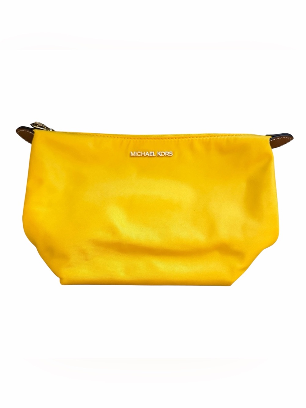 Michael Kors Mustard Yellow Cosmetic Pouch - Picture 2 of 3